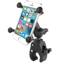Load image into Gallery viewer, RAM Mount Small Tough-Claw Base w/Short Double Socket Arm and Universal X-Grip Cell/iPhone Cradle [RAM-B-400-A-HOL-UN7BU]

