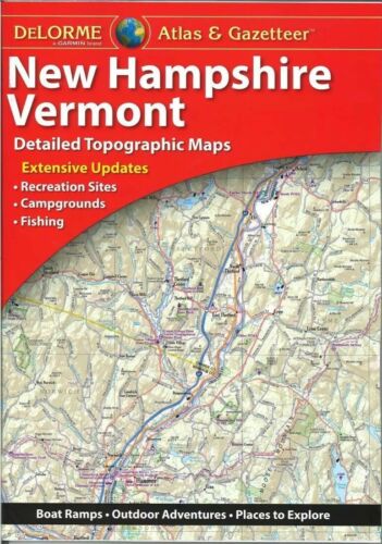 Delorme Hampshire NH/VT Atlas & Gazetteer Map Newest Edition Topo/Road Maps