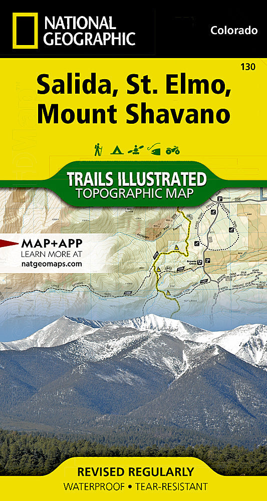 National Geographic Trails Illustrated Colo Salida St Elmo Mount Shavano Map TI00000130