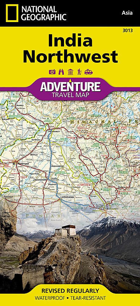 National Geographic Adventure Map India Northwest AD00003013