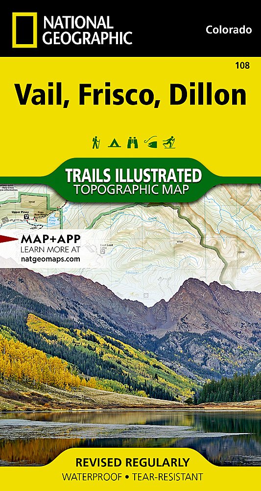 National Geographic Trails Illustrated CO Colo Vail, Frisco, Dillon Topo Map TI00000108