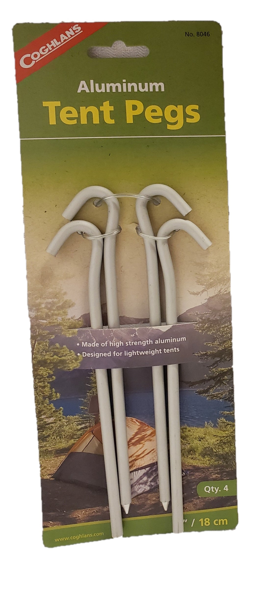 Coghlan's Aluminum Hook Stakes Pegs 4-Pack Tents Tarps Coghlans 8046