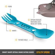 Load image into Gallery viewer, New UCO Utility Spork Combo 2 Pack Gold / Blue F-SP-UT-2PKBULK
