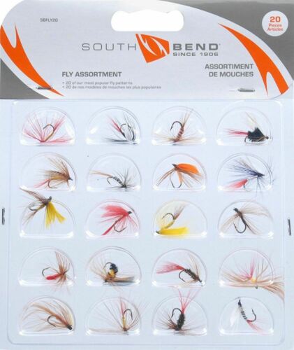South Bend Fishing 20-Piece Fly Assortment - 20 Best Selling Flies SBFLY20