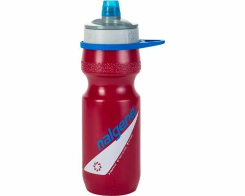 Nalgene Draft Squeezable Bicycle Water Bottle Berry w/Gray Cap - Fits Bike Cage
