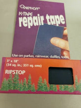 Load image into Gallery viewer, Kenyon K-Tape 3&quot; x 18&quot; Navy Blue Ripstop Nylon Adhesive-Backed Repair Tape

