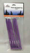 Load image into Gallery viewer, Liberty Mountain Phatty Aluminum Peg Purple Stakes 6-Pack for Tents Tarps
