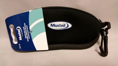 Mustad Fishing Sunglass Storage Case - Soft Sunglasses Case w/Zipper & Clip