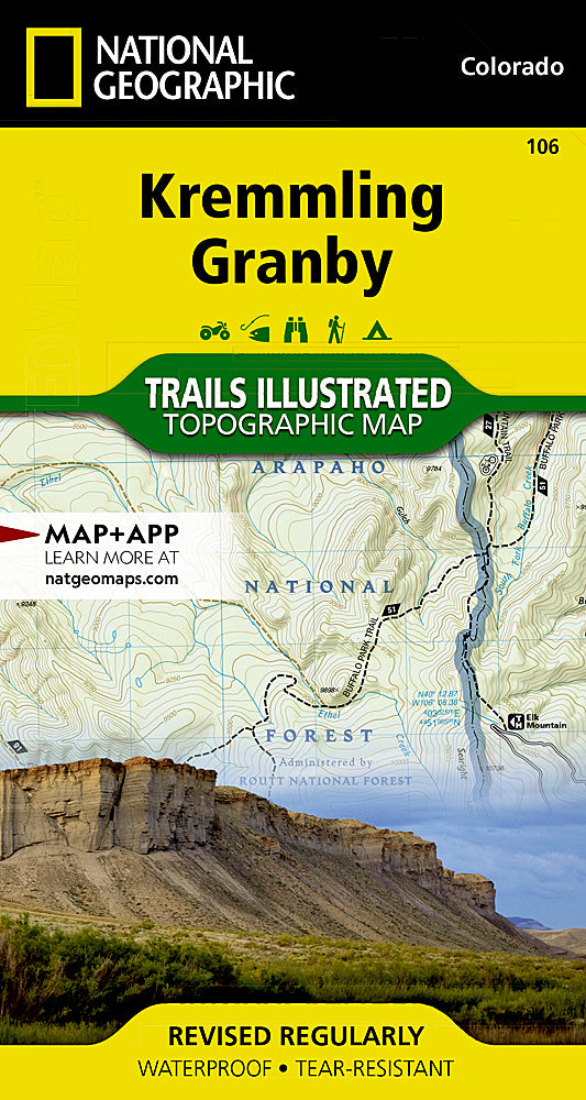 National Geographic Trails Illustrated CO Kremmling / Granby Topo Trail Map TI00000106