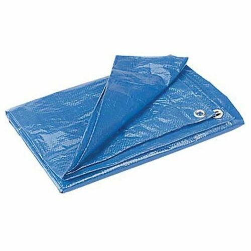 Kotap 5' x 7' UV Resistant Waterproof Blue Poly Tarp w/Grommets & Rope Hem
