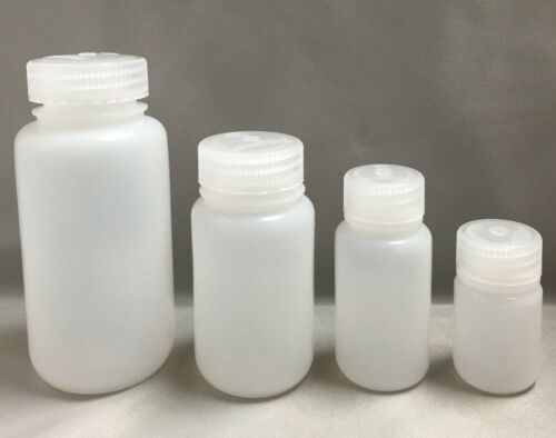 Nalgene Ultralite Wide Mouth 1-2-4-8oz BPA-Free Round Storage Bottles 4-Pack