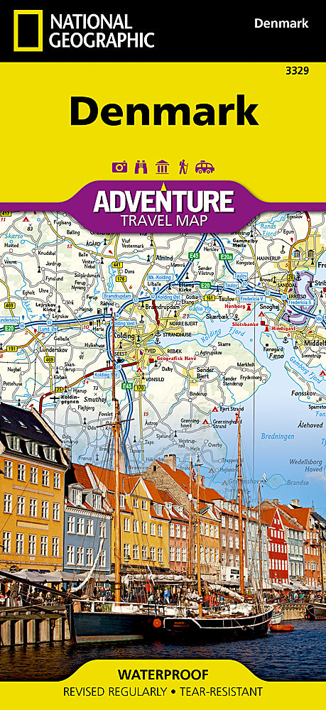 National Geographic Adventure Map Denmark Northern Europe AD00003329