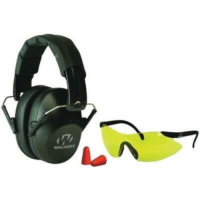 Walkers Game Ear Pro Low-Profile Folding Muff/Glasses/Plugs Combo GWP-FPM1GFP