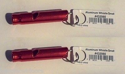 Liberty Mountain Small Aluminum Whistle Red 1-Pack Emergency/Signal/Survival