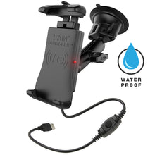 Load image into Gallery viewer, RAM Mount Quick-Grip Waterproof Wireless Charging Suction Cup Mount [RAM-B-166-UN14W]
