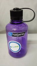 Load image into Gallery viewer, Nalgene Narrow Mouth 16oz BPA Free Tritan Water Bottle Clear Purple w/Black Lid
