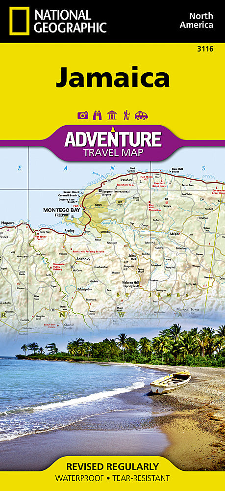 National Geographic Adventure Map Jamaica AD00003116