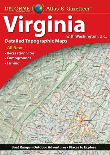 Delorme Virginia VA Atlas & Gazetteer Map Newest Edition Topographic / Road Maps
