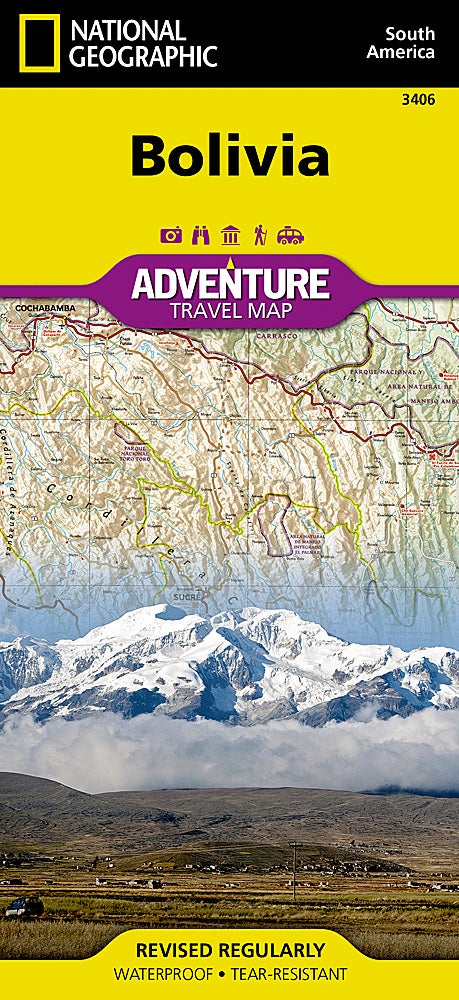 National Geographic Adventure Map Bolivia South America AD00003406