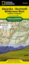Load image into Gallery viewer, National Geographic Trails Illustrated MT Absaroka Beartooth West Trail Map TI00000721
