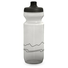 Load image into Gallery viewer, Specialized Purist 22oz Bicycle Water Bottle Clear w/Mountains &amp; Black MoFlo Lid
