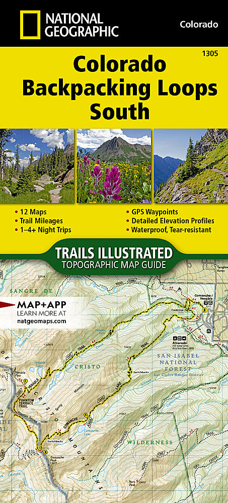 National Geographic TI Colorado Backpack Loops South Topographic Map Guide TI00001305