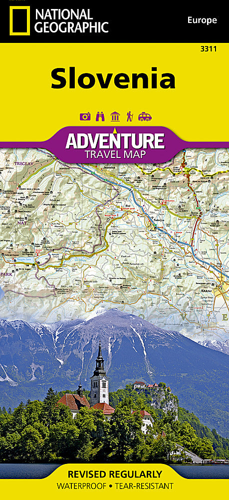 National Geographic Adventure Map Slovenia Europe AD00003311