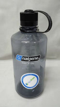 Load image into Gallery viewer, Nalgene Narrow Mouth 32oz BPA Free Tritan Water Bottle Clear Gray w/Black Lid
