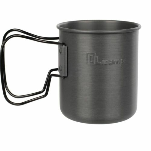 Olicamp Space Saver Mug HA Aluminum Travel Cup 24 fl oz w/Black Folding Handles