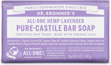 Load image into Gallery viewer, Dr Bronner&#39;s / Bronners Hemp Lavender Pure-Castile Magic Bar Soap Organic
