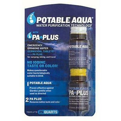 Potable Aqua PA Plus Iodine Germicidal Water Purification 50-Tablets