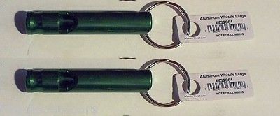 Liberty Mountain Large Aluminum Whistle Green 1-Pack Emergency/Signal/Survival
