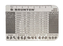 Load image into Gallery viewer, Brunton Grain Size Card Geology Reference Tool F-GRAINCARD
