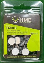 Load image into Gallery viewer, HME Plastic Trail Tacks Highly-Reflective White 50-Pack PRT-50-W
