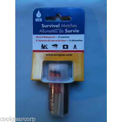 NEW UCO Survival Match Case Kit Clear Plastic Matchbox 2-Pack
