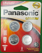Load image into Gallery viewer, Panasonic CR2025 Lithium Coin Cell 4-Pack 460124
