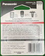 Load image into Gallery viewer, Panasonic CR2032 Lithium Coin Cell 2-Pack 460116
