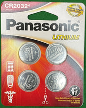 Load image into Gallery viewer, Panasonic CR2032 Lithium Coin Cell 4-Pack 460117

