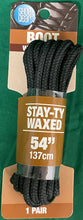 Load image into Gallery viewer, Shoe Gear Waxed Boot Laces 54&quot; Black 311-34
