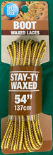 Load image into Gallery viewer, Shoe Gear Waxed Boot Laces 54&quot; Brown / Gold 311-04
