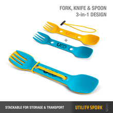 Load image into Gallery viewer, New UCO Utility Spork Combo 2 Pack Gold / Blue F-SP-UT-2PKBULK
