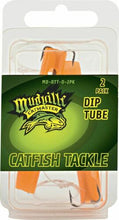 Load image into Gallery viewer, Mudville Catmaster Orange Dip Tube/Bait Catfish Lure w/Treble Hook/Leader 2-Pack
