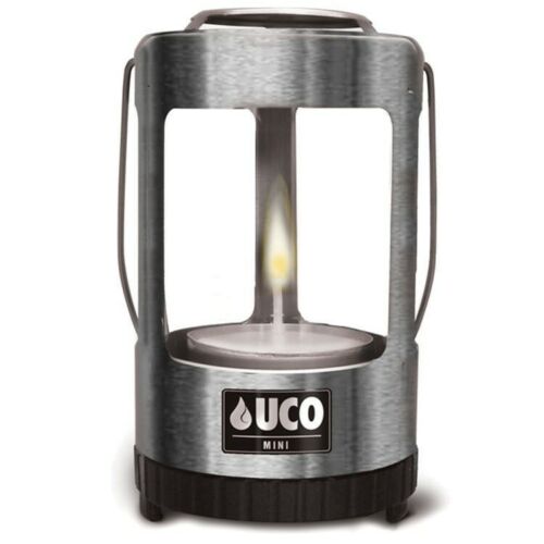 UCO Mini Candle Lantern Silver Aluminum Tealight Candles Tent Light & Warmth
