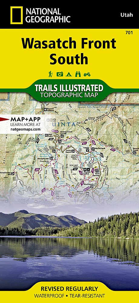 National Geographic Trails Illustrated UT Utah Wasatch Front South Topo Map TI00000701