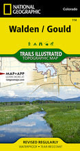 Load image into Gallery viewer, National Geographic Trails Illustrated Colorado Walden Gould Topo Trail Map TI00000114
