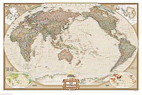 National Geographic World Executive Poster Size Wall Map 36