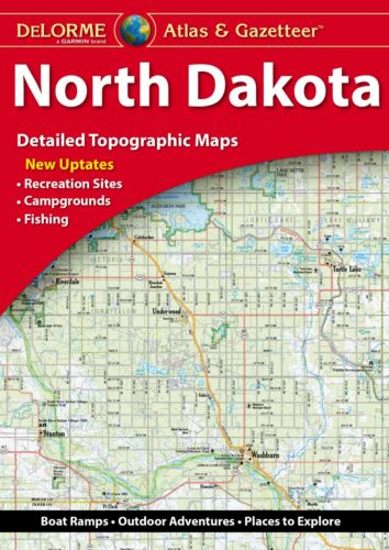 Delorme North Dakota ND Atlas & Gazetteer Map Newest Edition Topo / Road Maps