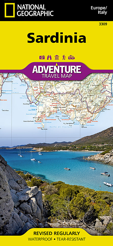 National Geographic Adventure Map Island of Sardinia, Italy Europe AD00003309