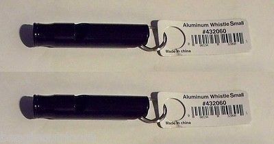 Liberty Mountain Small Aluminum Whistle Black 1-Pack Emergency/Signal/Survival