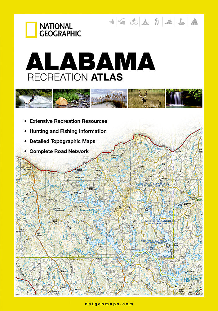 National Geographic Alabama Recreation Atlas Map Road & Topo Maps ST01020701